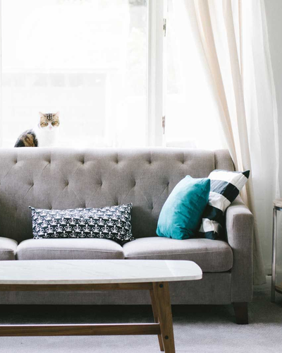 Grey Fabric Sofa
